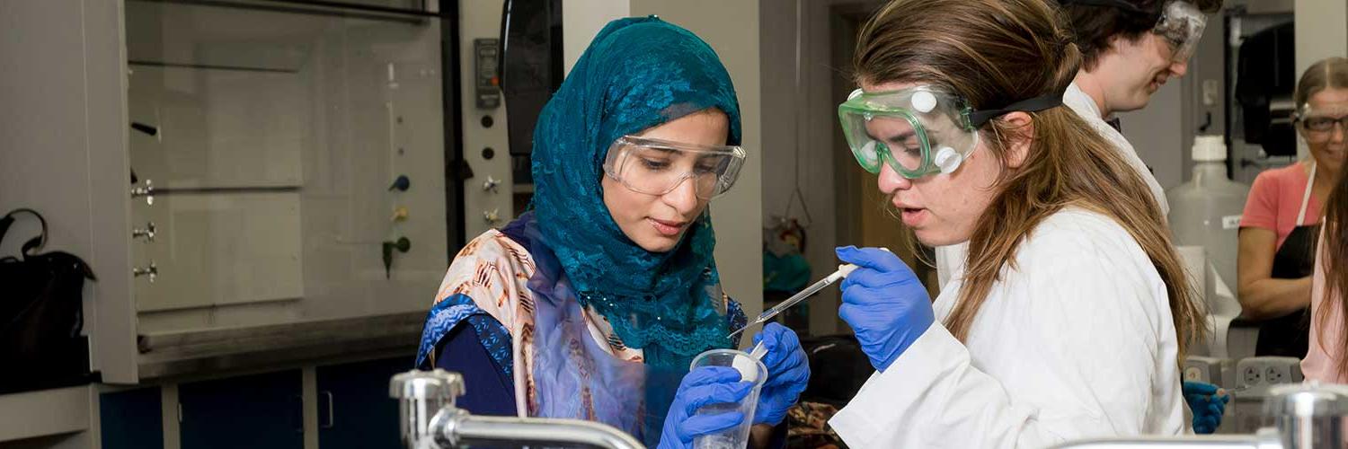 Engineers working in lab