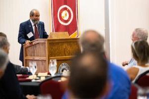 Muzaffar Shaikh at faculty emeritus luncheon October 2023