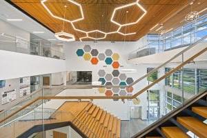 Nelson Health Sciences building lobby. Photo credit: Pink Flamingo Photography, Jennifer Schumacher