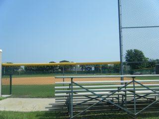 Softball field and bleachers